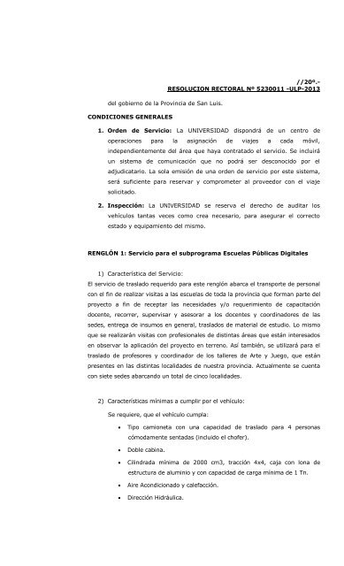 Licitacion Publica NÂº 24 -ULP-2013 FE DE ERRATAS