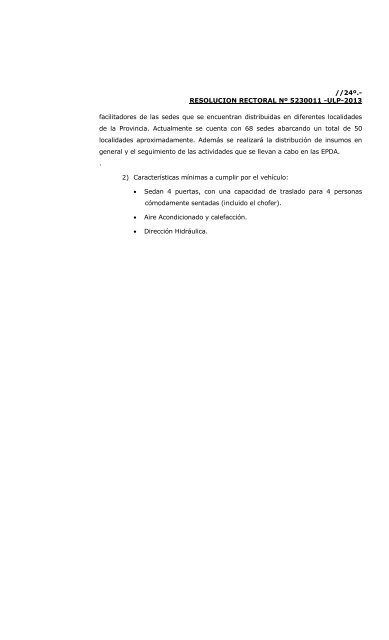 Licitacion Publica NÂº 24 -ULP-2013 FE DE ERRATAS