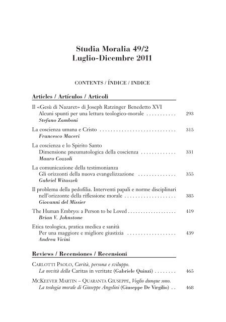 Studia Moralia 49/2 Luglio-Dicembre 2011