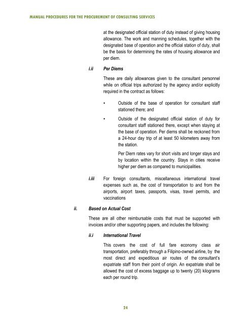 Procedure for the procurement of consulting service - DOH