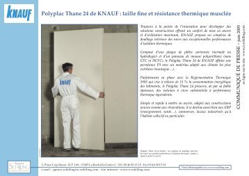 Polyplac Thane 24 de KNAUF : taille fine et rÃ©sistance thermique ...