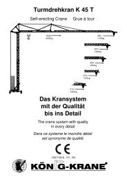 Turmdrehkran K 45 T - König Baumaschinen-Vertrieb GmbH