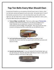 Top Ten Belts Every Man Should Own