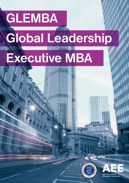 GLEMBA Global Leadership Executive MBA - SBM ITB