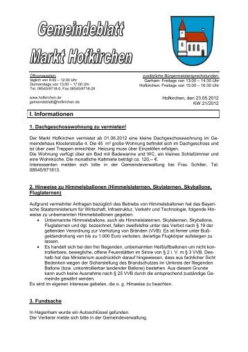 Gdeblatt 21 2012 - in Hofkirchen