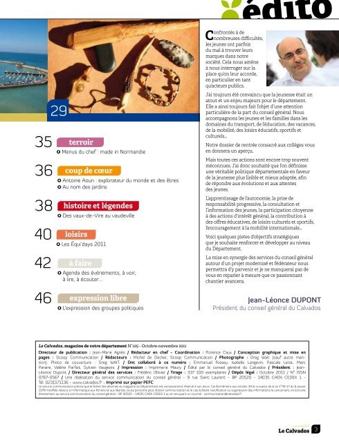 Le Calvados n°105 - Septembre 2011 - Conseil général du Calvados