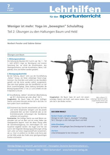 Weniger ist mehr: Yoga im „bewegten ... - Verlag & Druckerei Hofmann