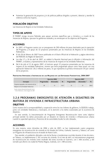 Primer Informe de Labores Sedesol 2007