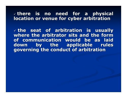 Law of Arbitration