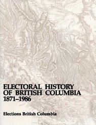 Electoral History of British Columbia, 1871-1986 - Elections BC