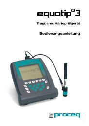 Bedienungsanleitung - Proceq