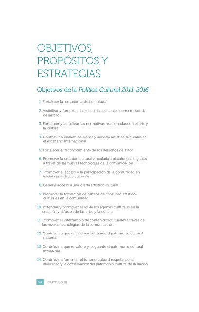 política cultural 2011-2016 - Consejo Nacional de la Cultura y las ...