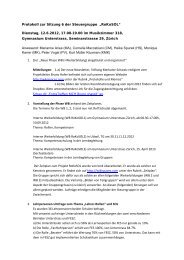 Protokoll zur Sitzung 6 der Steuergruppe - RoKoSOL - Wikispaces