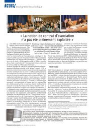 ActualitÃ©s - ECA - Enseignement catholique actualites