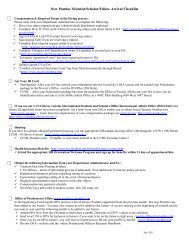 New Postdoc Arrival Checklist for Postdocs - Office of Postdoctoral ...