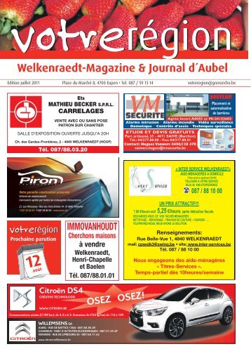 Welkenraedt-Magazine & Journal dÂ´Aubel - votre rÃ©gion