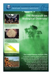 FNI Research on Biological Diversity - Fridtjof Nansens Institutt