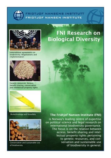 FNI Research on Biological Diversity - Fridtjof Nansens Institutt