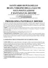 Calendario Pastorale 2009-2010