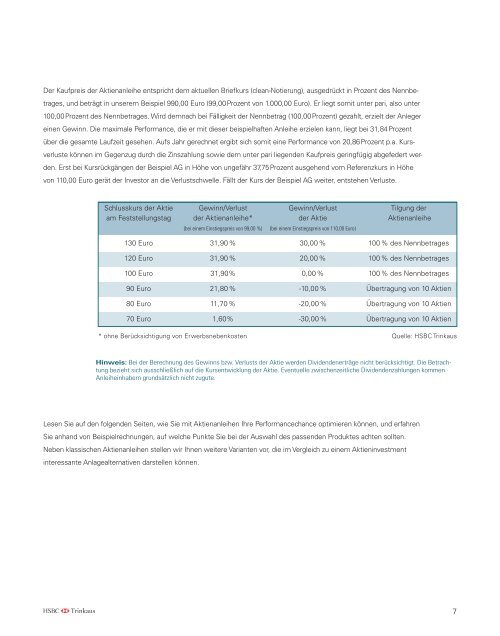 Aktienanleihen - HSBC Trinkaus