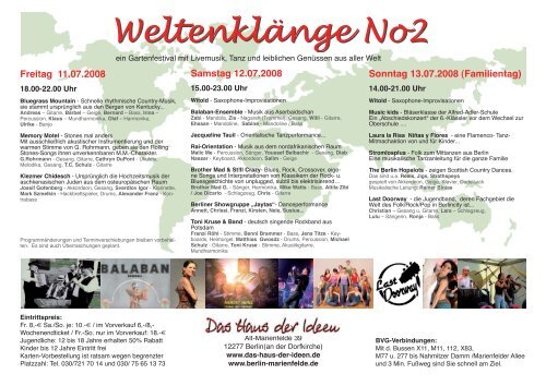 Flyer Das Haus Der Ideen