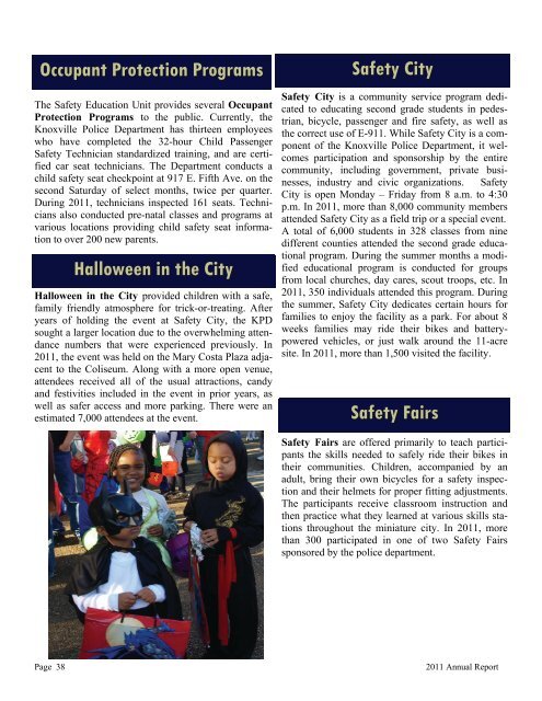 KPD Annual Report - City of Knoxville