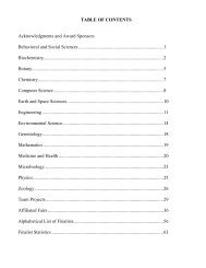 TABLE OF CONTENTS