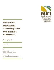 Mechanical Dewatering Technologies for Wet Biomass ... - AURI