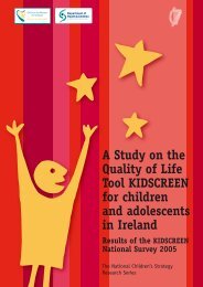 A Study on the Quality of Life for children and adolescents in Ireland