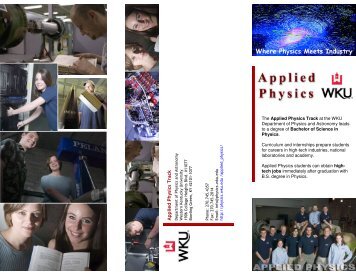 Download WKU Applied Physics brochure - Physics and Astronomy