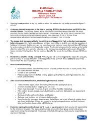 City of Spruce Grove Elks Hall Rules and Regulations - The City of ...