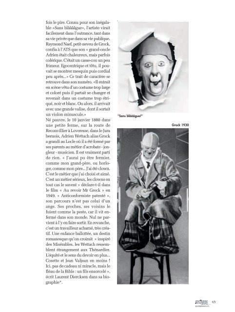 Grock le clown - Magazine Sports et Loisirs