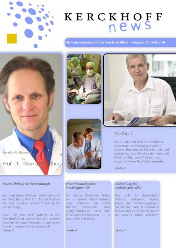 Nachruf: Prof. Dr. Thomas Walther - Kerckhoff-Klinik