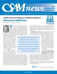 Behavioral Addictions - California Society of Addiction Medicine