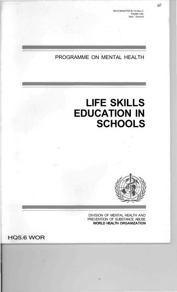 Life skills education for children and adolescents in schools ... - Source