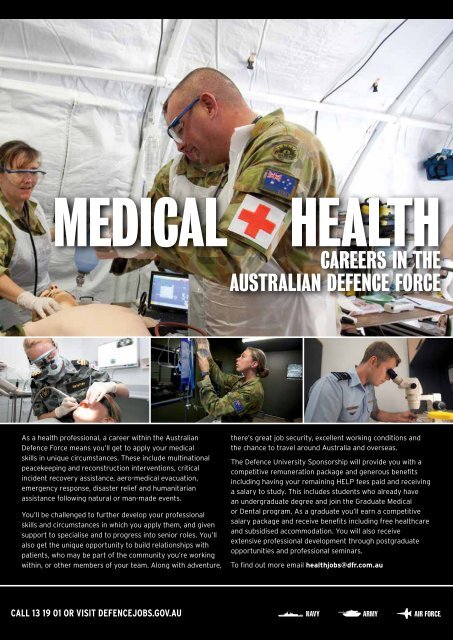 Health Careers Information - Australian Defence Force Recruiting
