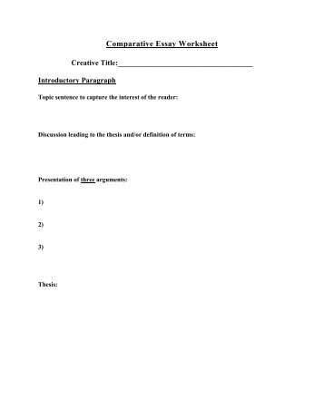 Thesis Statement For A Persuasive Essay Comparative Essay Worksheetpdf Thesis Statement For Persuasive Essay also Essay Papers Online Engu Summative Comparative Essay For Only With David Jones Example Of An Essay Proposal