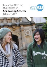 Shadowing Scheme 2009 Report (PDF) - Cambridge University ...