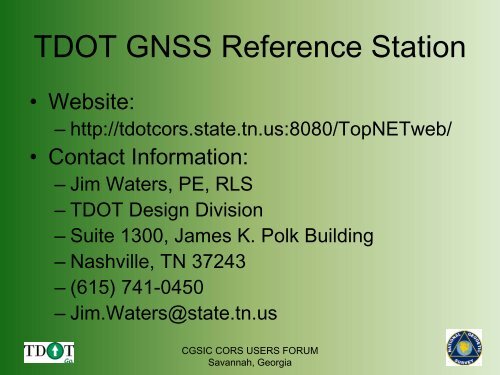 CORS USERS FORUM - GPS.gov