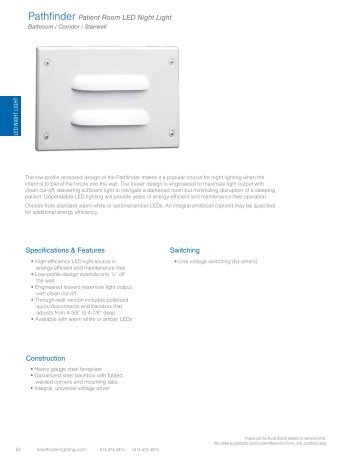 Pathfinder Patient Room LED Night Light - Healthcare Lighting