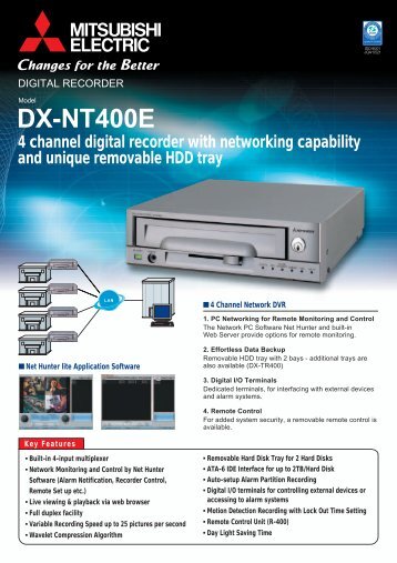 Mitsubishi DX-NT400E Product Datasheet - SLD Security ...