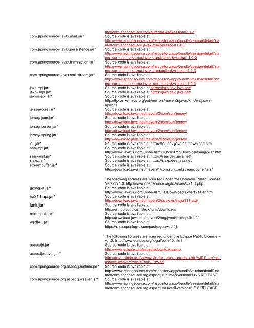 Third Party Copyright Notices and License Terms HP ArcSight ...