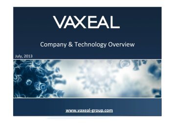 VAXEAL - Company and Technology Overview - 1307.pptx - Genopole