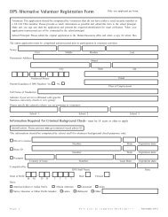 DPS Alternative Volunteer Registration Form - Durham Public Schools