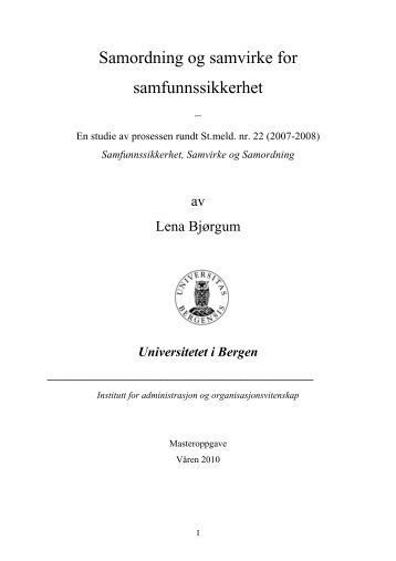 Masteroppgave Lena BjÃ¸rgum - Rokkansenteret