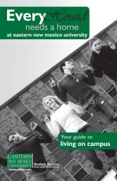 Guide to Living on Campus - Eastern New Mexico University