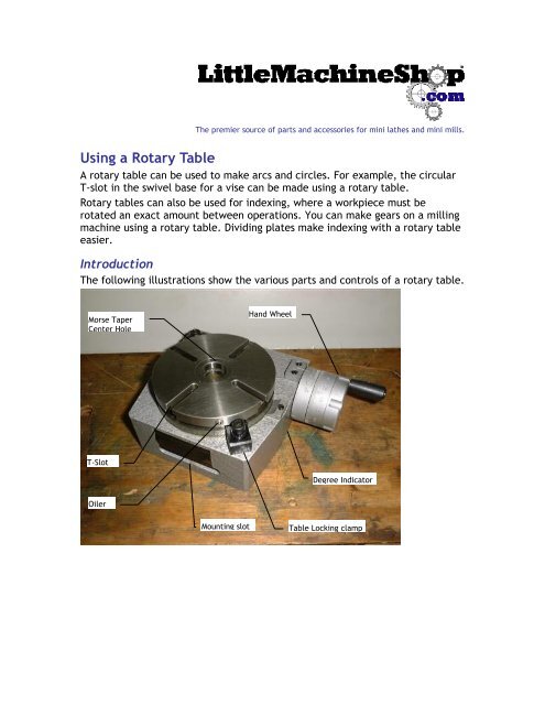little machine shop rotary table free sample
