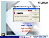 Instrument Interfacing with LabVIEW