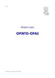 OPINTO-OPAS - Ähtäri