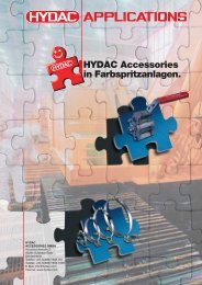 HYDAC Accessories in Farbspritzanlagen.